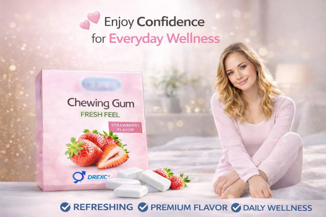 DUREX STRAWBERRY 16 Pices ALL FLAVOURS CHEWING GUM LONG TIME FOR MALE & FEMALE